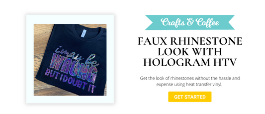 Create Rhinestone Effect with Hologram Heat Transfer Vinyl