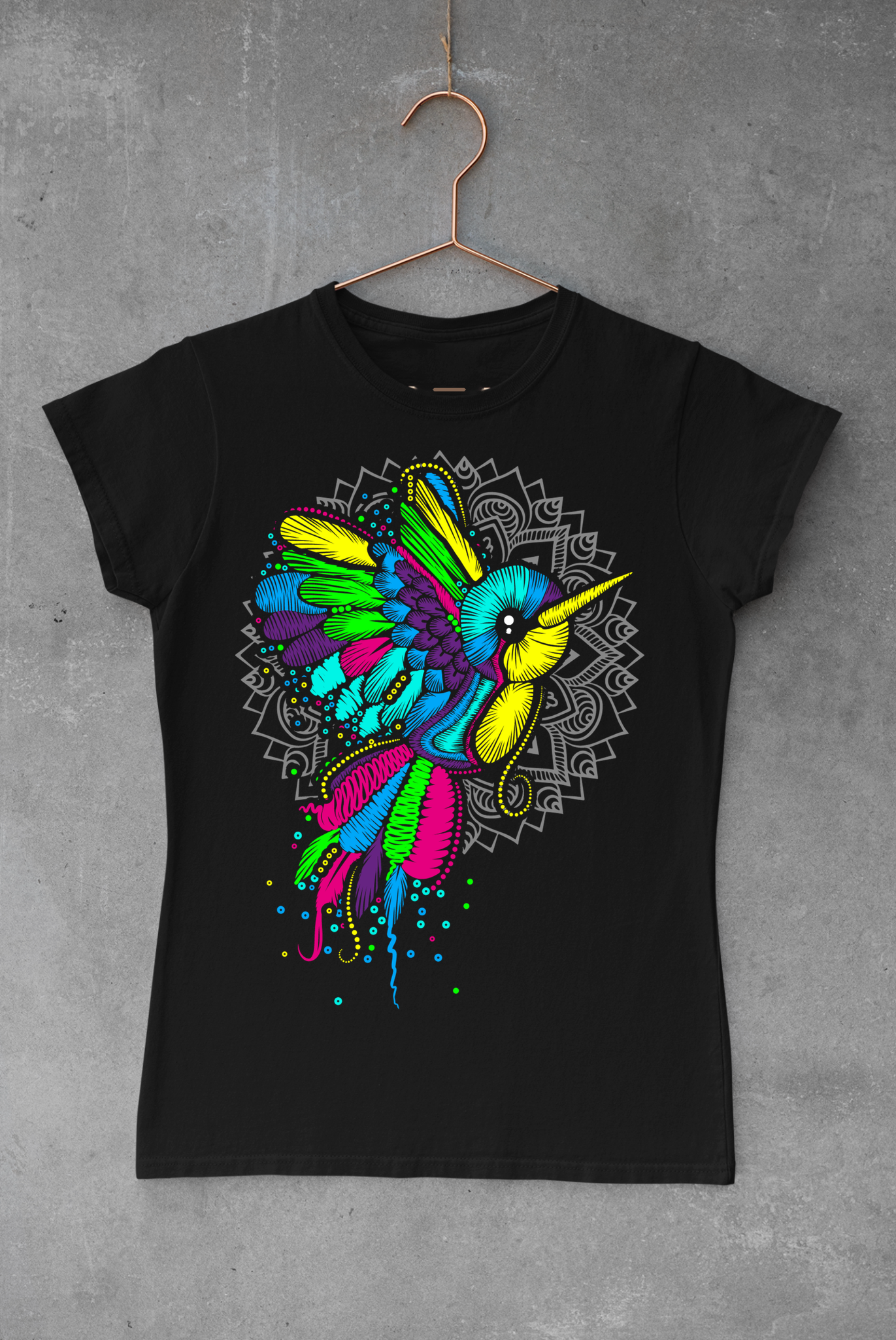 Humming Bird Embroidery Half Tone