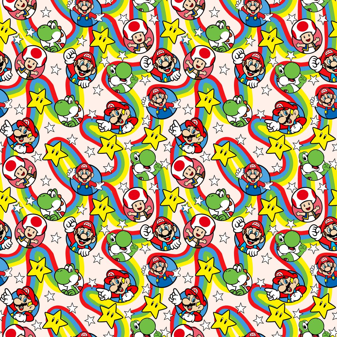 Video Game Bros 12x12 Patterned Vinyl Sheet