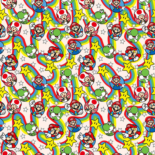 Video Game Bros 12x12 Patterned Vinyl Sheet