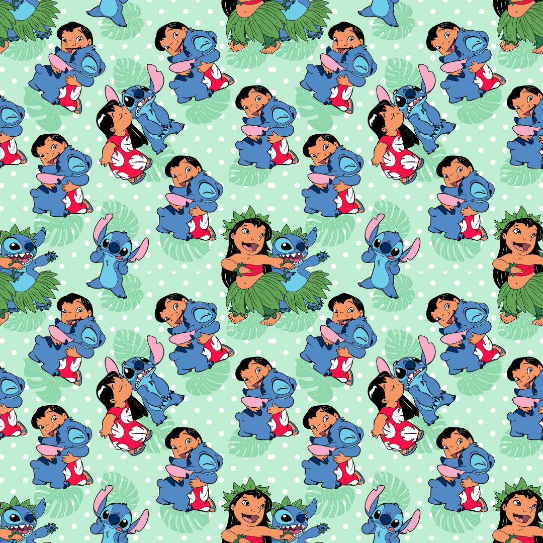Lilo & Stitch Love 12x12 Patterned Vinyl Sheet