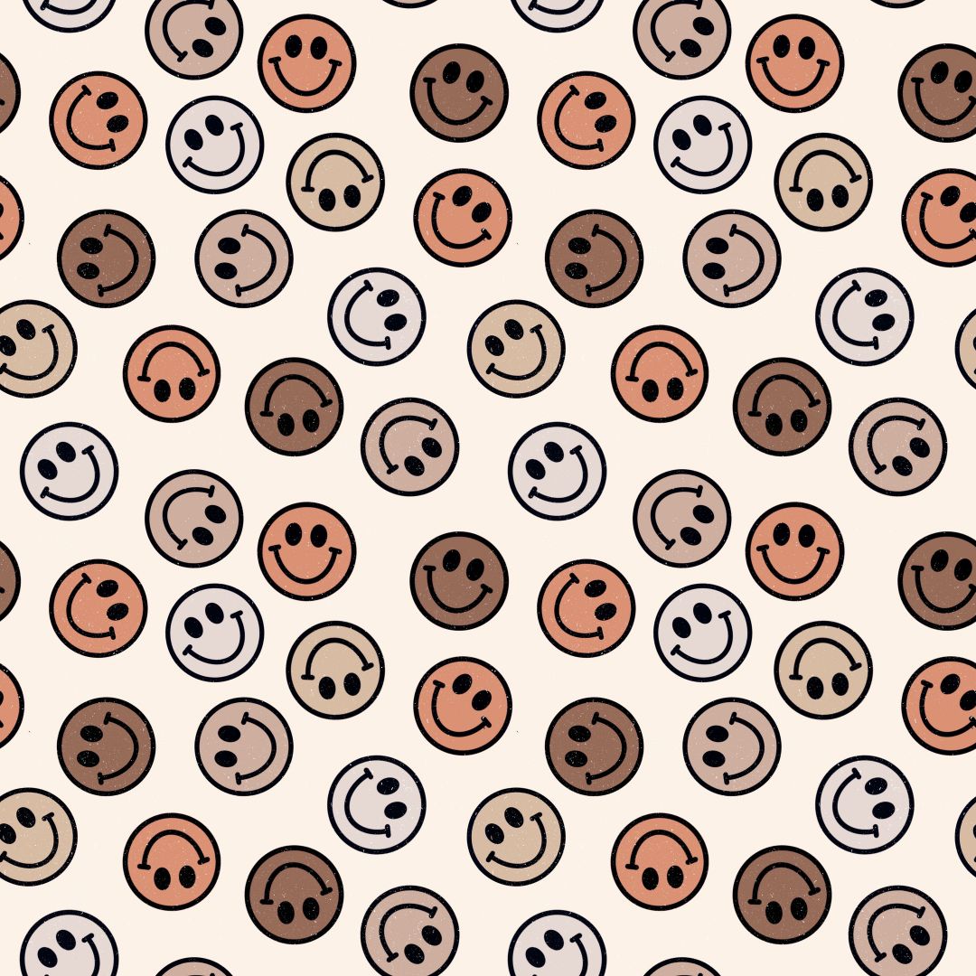 Neutral Smileys 12x12 Patterned Vinyl Sheet
