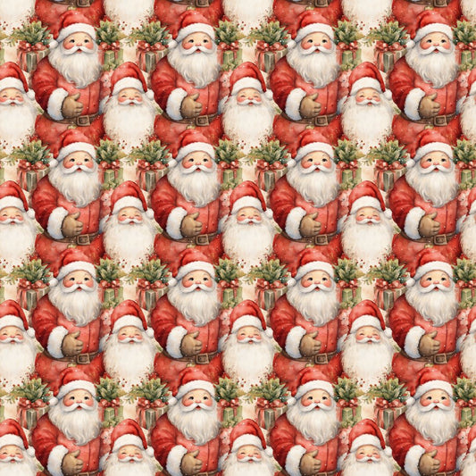 Vintage Santa 12x12 Patterned Vinyl Sheet