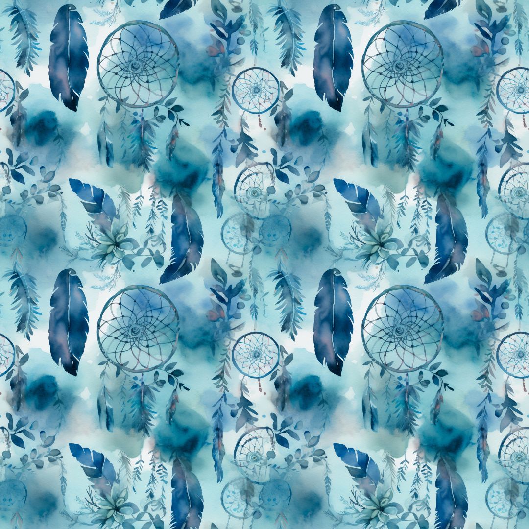 Blue Dreamcatchers 12x12 Patterned Vinyl Sheet