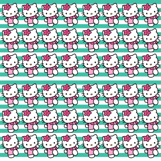 Hello Kitty Stripes 12x12 Patterned Vinyl Sheet