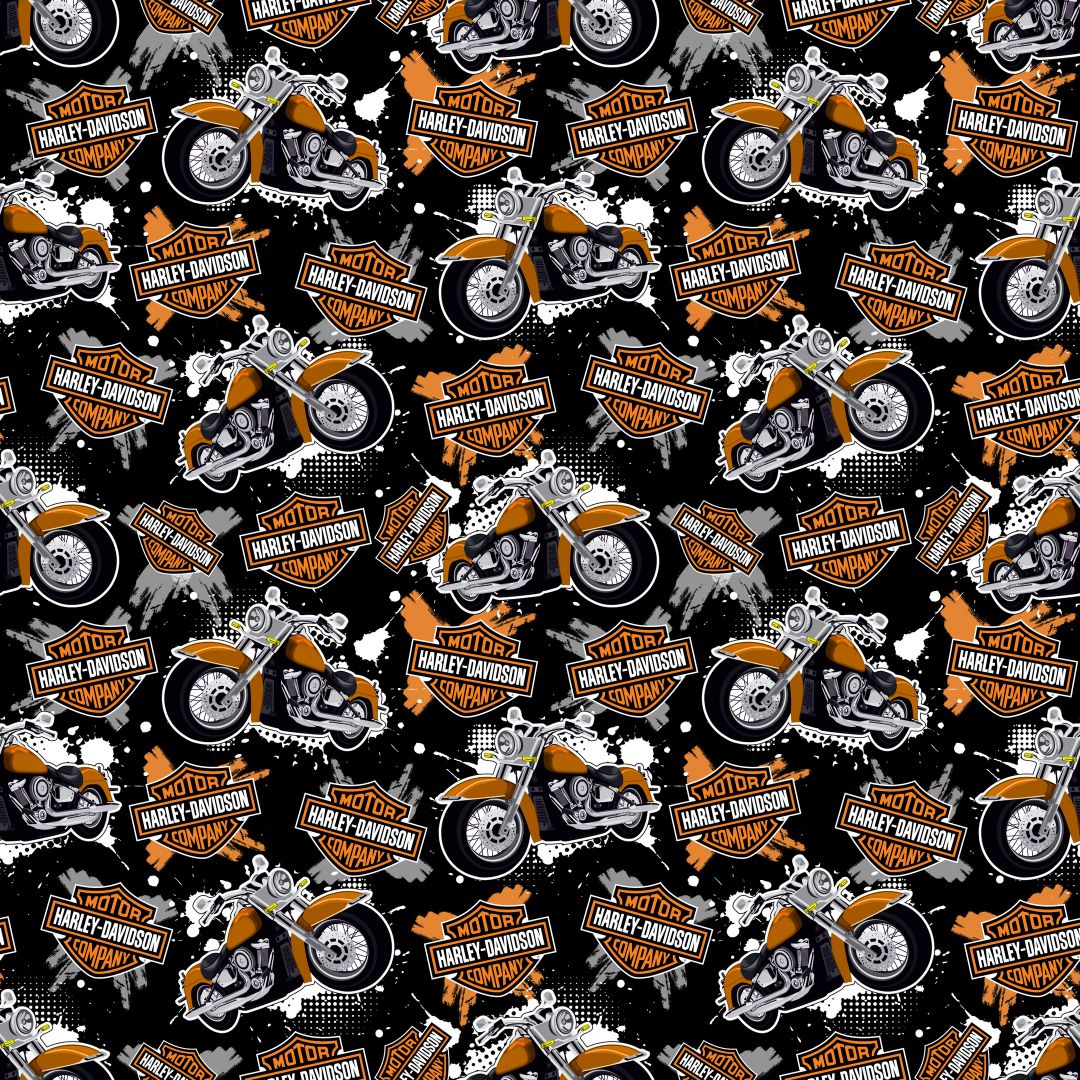 Motorcycles & Patches 12x12 Patterned Vinyl Sheet