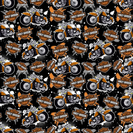 Motorcycles & Patches 12x12 Patterned Vinyl Sheet