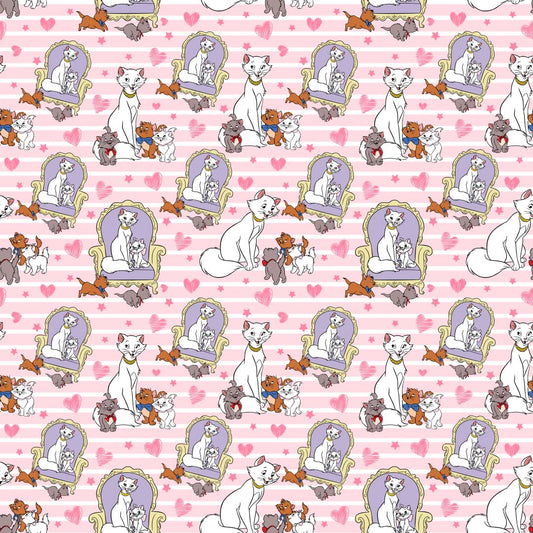 Mom Cat & Kittens 12x12 Patterned Vinyl Sheet