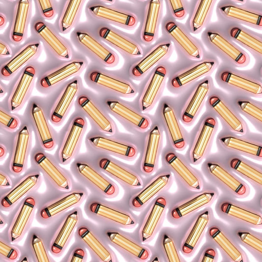 Faux Puffy Pencils 12x12 Patterned Vinyl Sheet