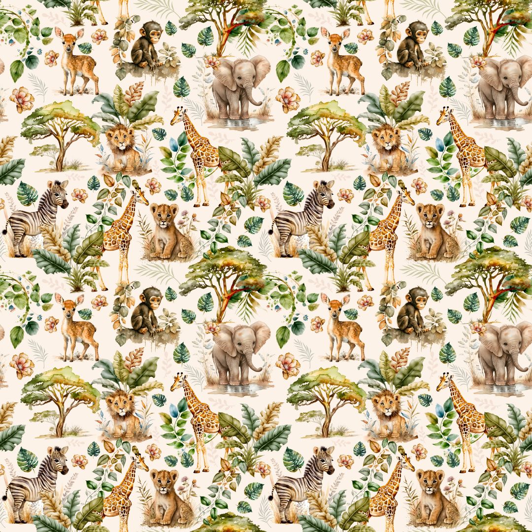 Baby Safari 12x12 Patterned Vinyl Sheet