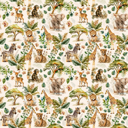 Baby Safari 12x12 Patterned Vinyl Sheet