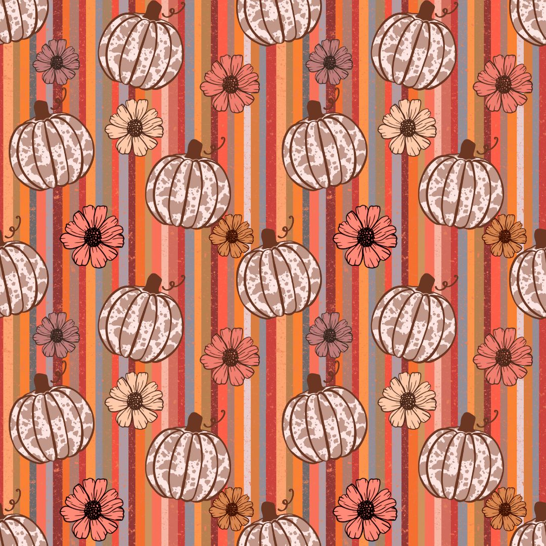 Cow Print Pumpkins 12x12 Patterned Vinyl Sheet