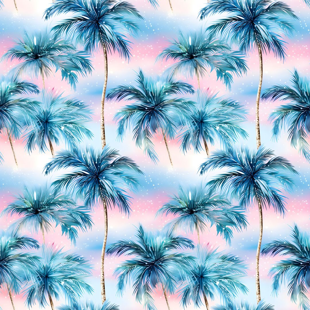 Pastel Skies & Palms 12x12 Patterned Vinyl Sheet