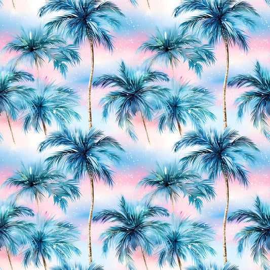 Pastel Skies & Palms 12x12 Patterned Vinyl Sheet