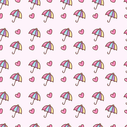 Hearts & Umbrellas 12x12 Patterned Vinyl Sheet