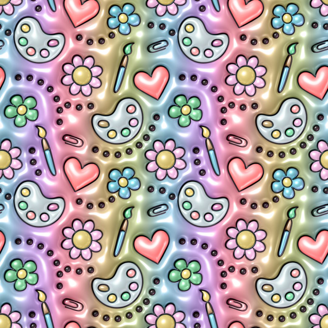 Faux Puffy Art Supplies 12x12 Patterned Vinyl Sheet