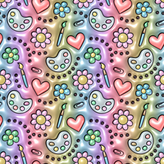 Faux Puffy Art Supplies 12x12 Patterned Vinyl Sheet