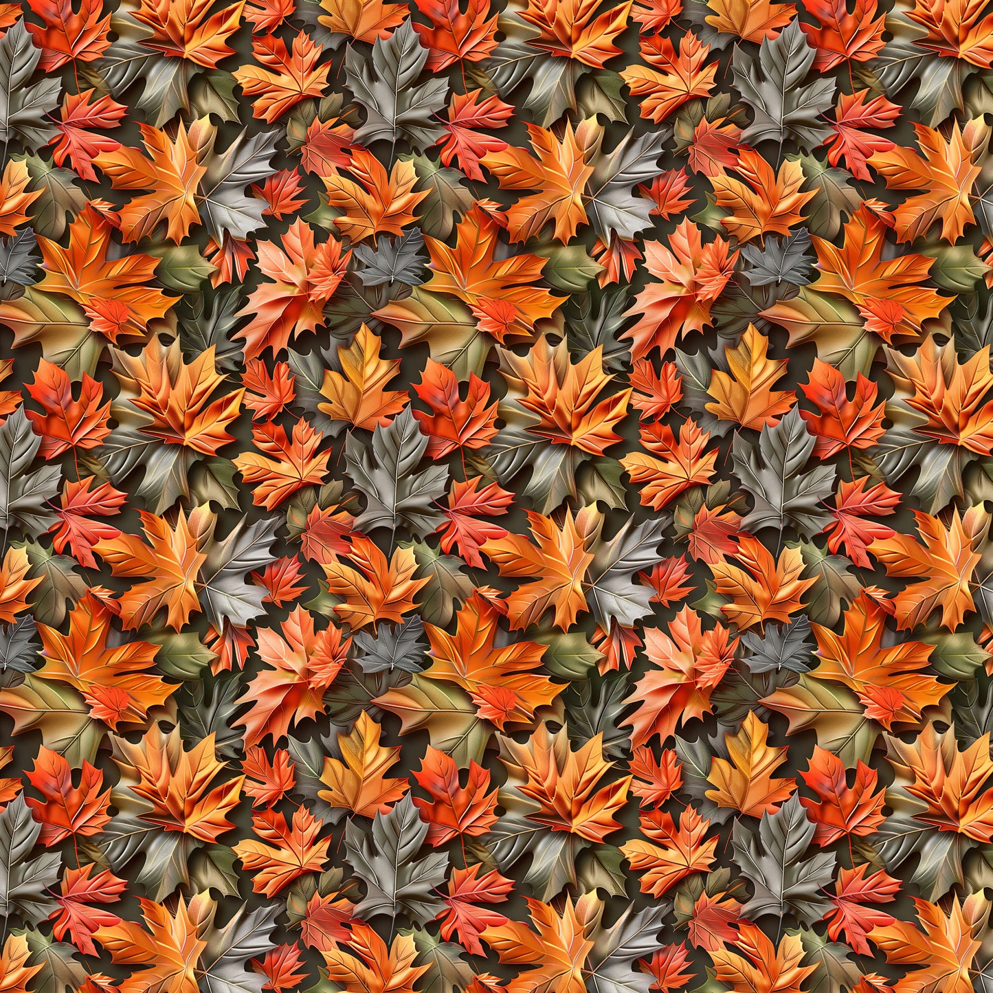 Autumn Leaves Bunch 12x12 Patterned Vinyl Sheet