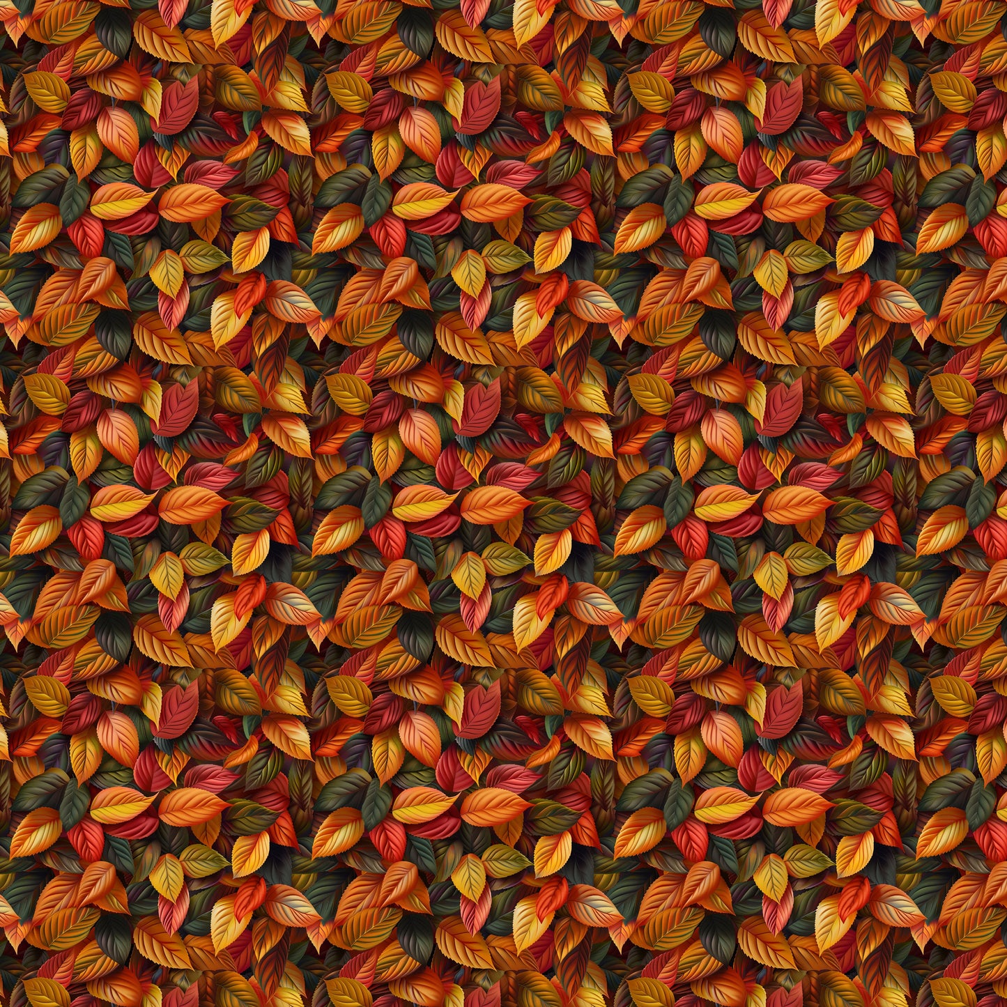 Autumn Single Leaves Bunch 12x12 Patterned Vinyl Sheet