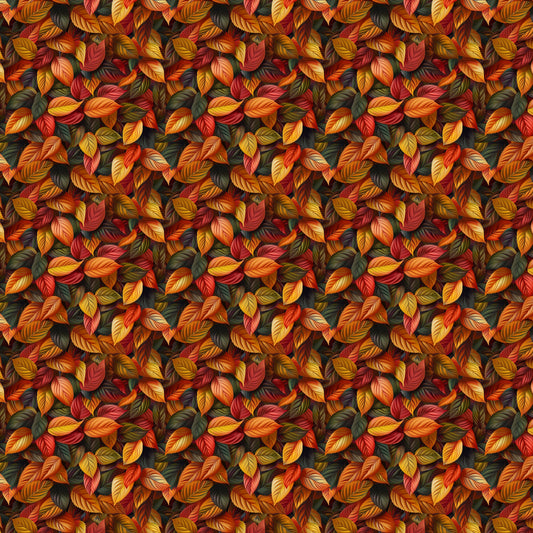 Autumn Single Leaves Bunch 12x12 Patterned Vinyl Sheet