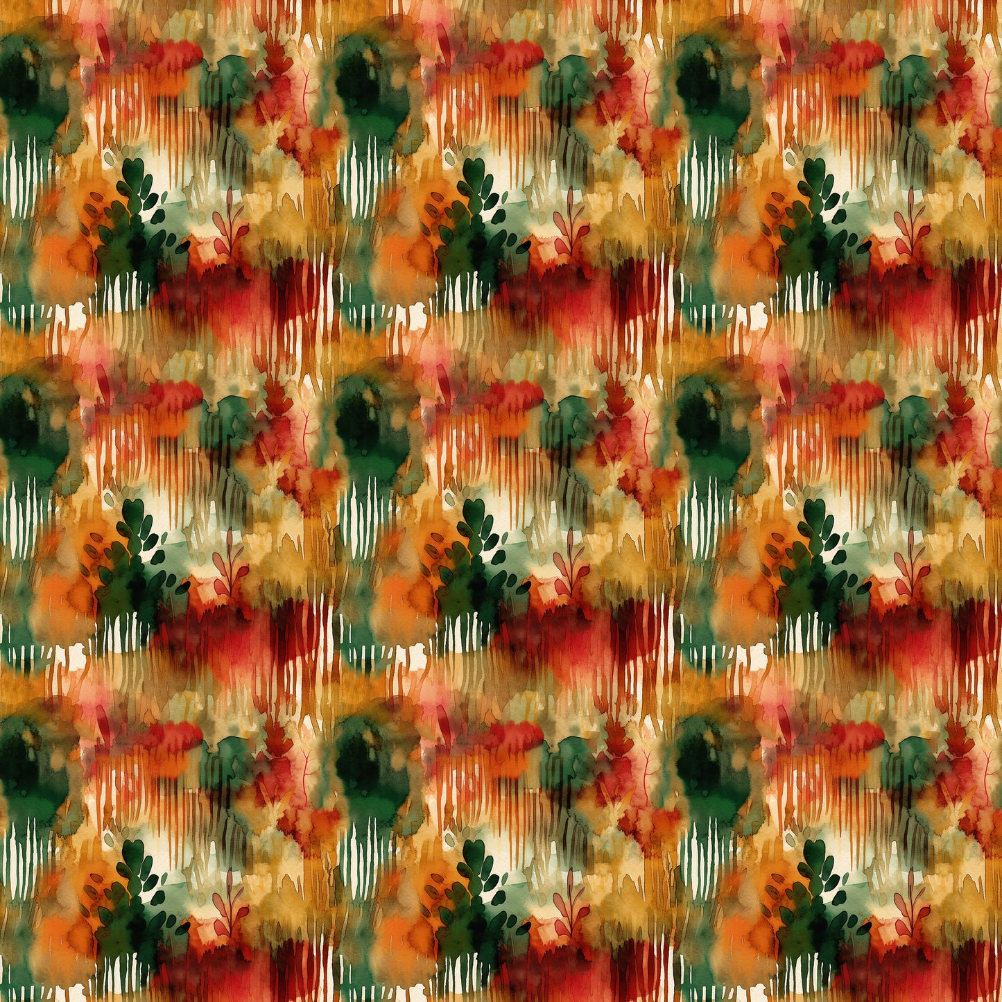 Abstract Autumn Watercolor 12x12 Patterned Vinyl Sheet