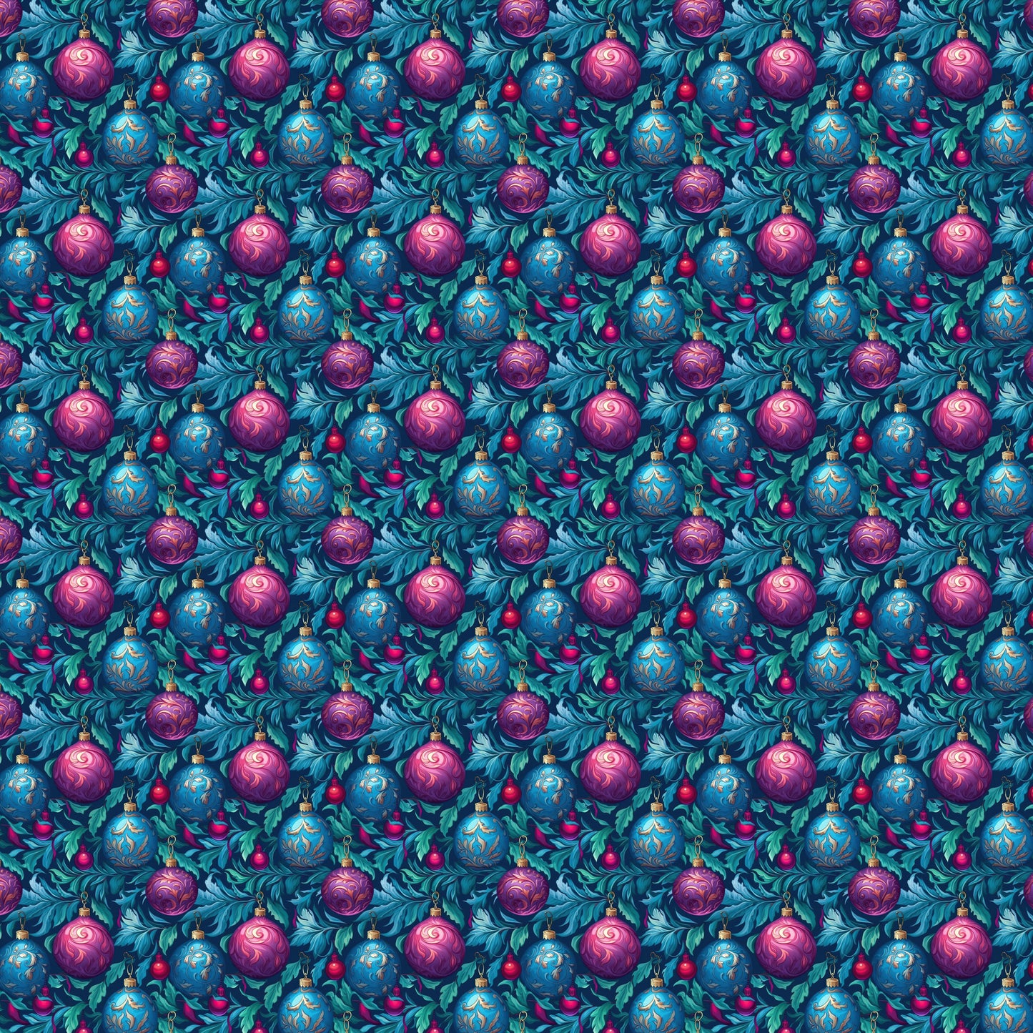 Blue & Purple Ornaments 12x12 Patterned Vinyl Sheet