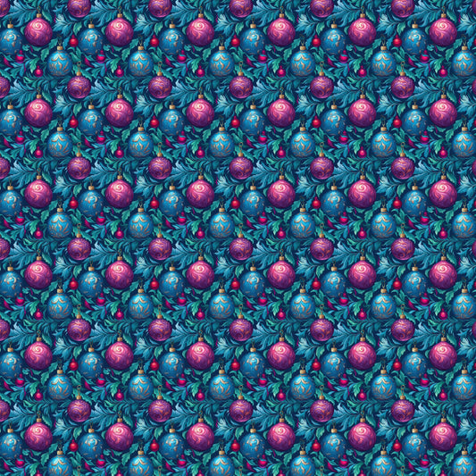Blue & Purple Ornaments 12x12 Patterned Vinyl Sheet