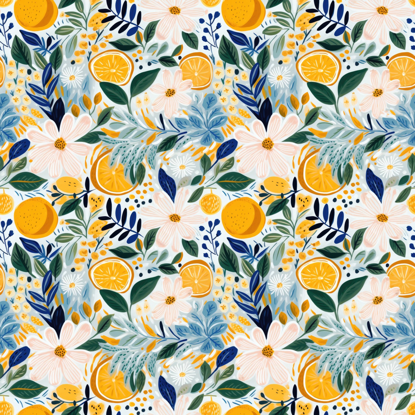 Blue Citrus 12x12 Patterned Vinyl Sheet