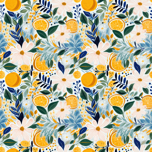 Blue Citrus 12x12 Patterned Vinyl Sheet