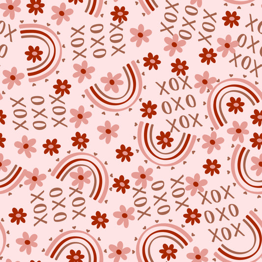 XOXO Rainbows 12x12 Patterned Vinyl Sheet