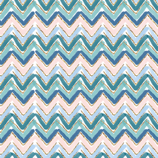 Chevron Shades of Blue 12x12 Patterned Vinyl Sheet