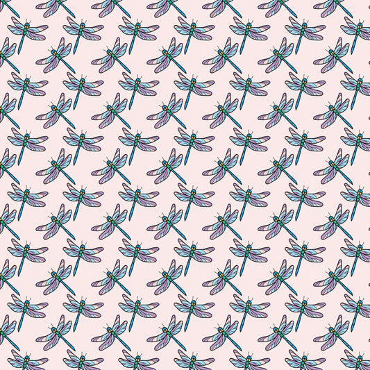 Colorful Dragonflies 12x12 Patterned Vinyl Sheet