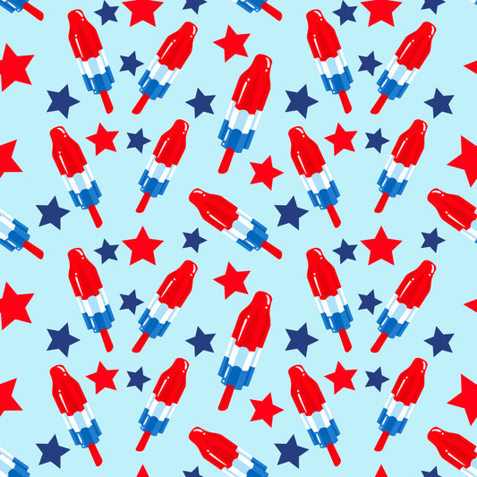Fire Cracker Popsicles 12x12 Patterned Vinyl Sheet