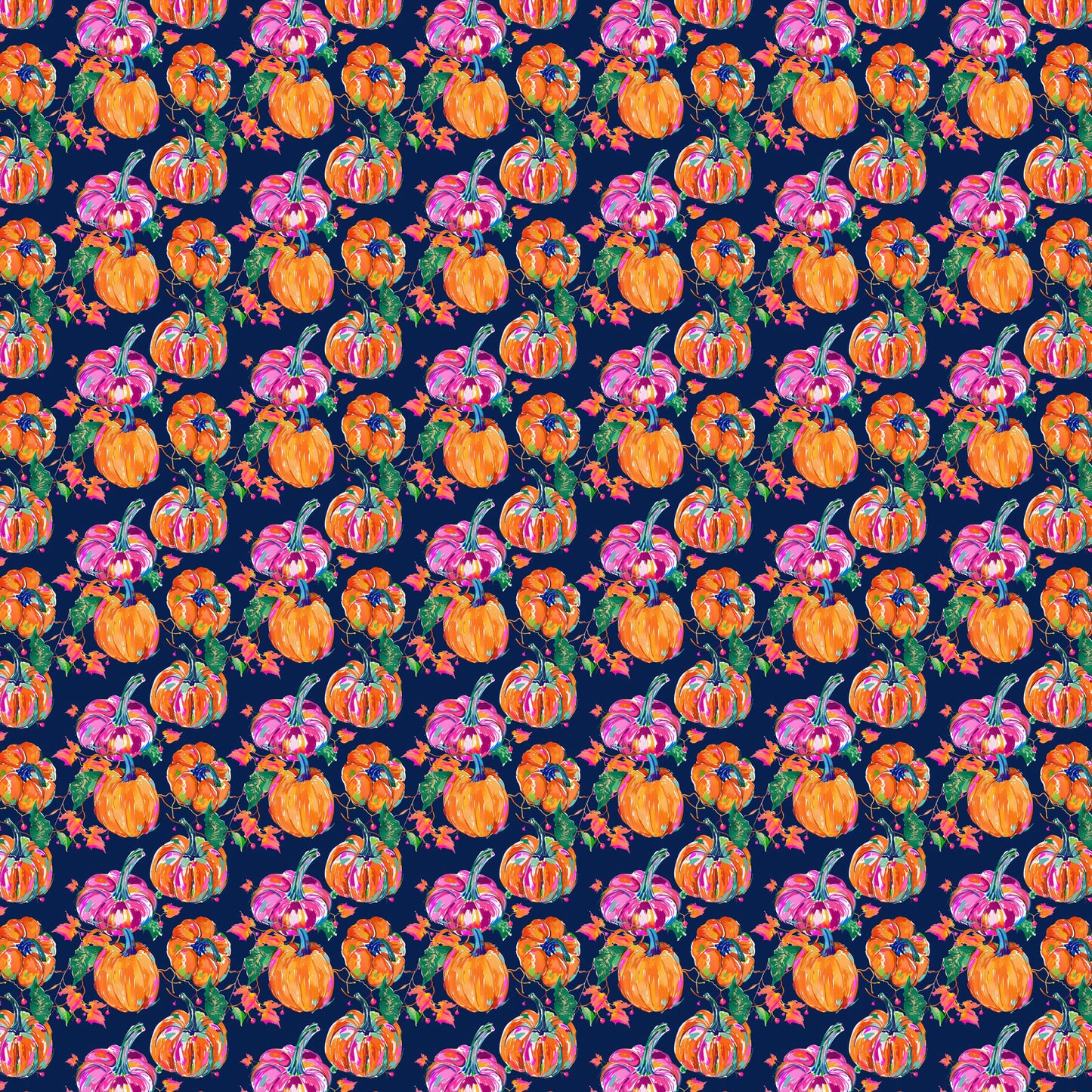 Watercolor Leaves & Pumpkins 12x12 Patterned Vinyl Sheet