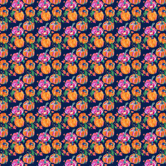 Watercolor Leaves & Pumpkins 12x12 Patterned Vinyl Sheet