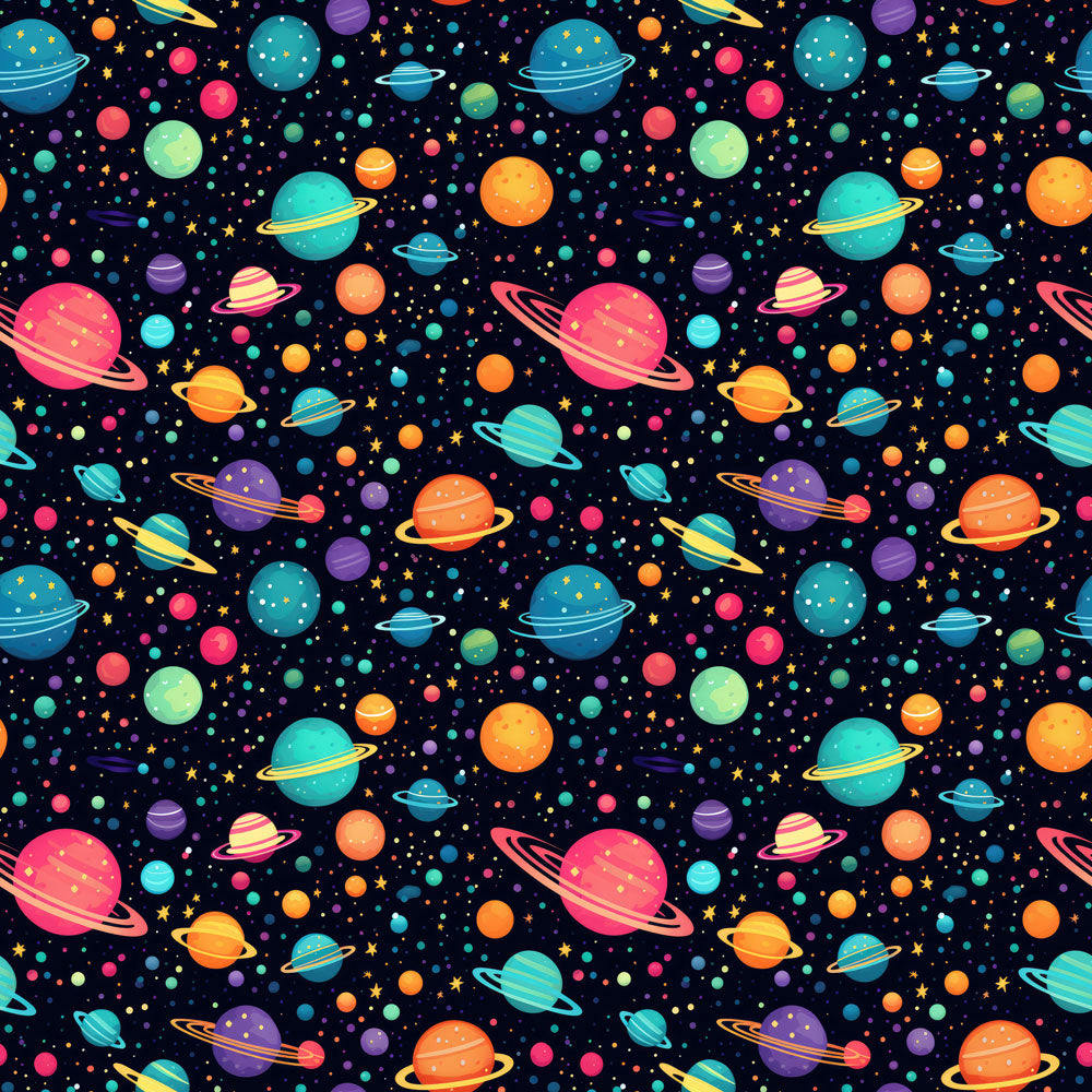 Galaxy Planets 12x12 Patterned Vinyl Sheet