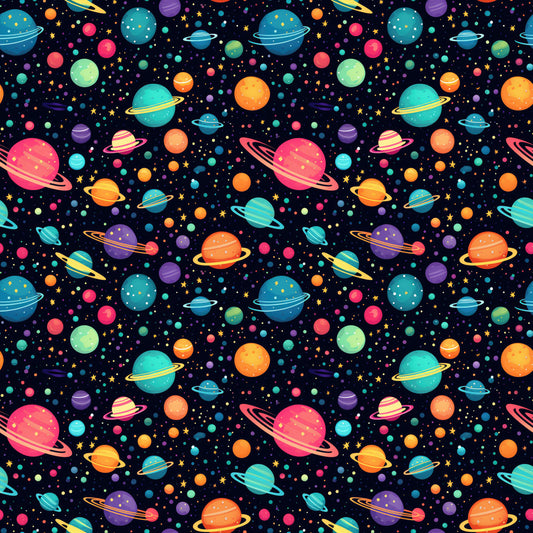 Galaxy Planets 12x12 Patterned Vinyl Sheet