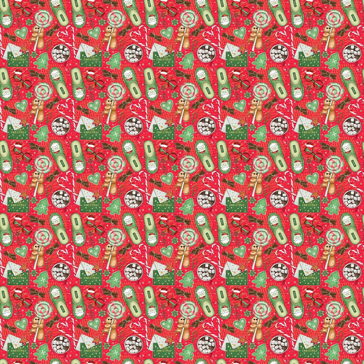 Gingerbread Christmas 12x12 Patterned Vinyl Sheet