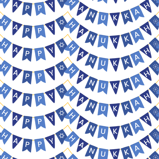 Hanukkah Banner 12x12 Patterned Vinyl Sheet