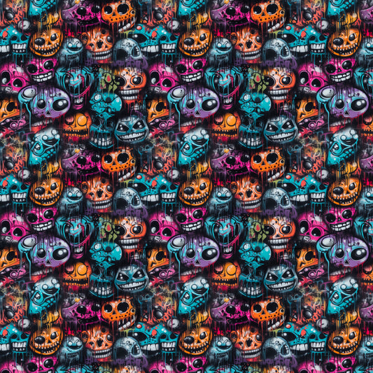Halloween Graffiti V.2 12x12 Patterned Vinyl Sheet