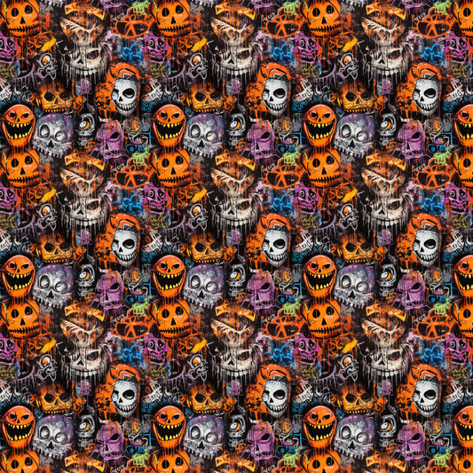 Halloween Graffiti 12x12 Patterned Vinyl Sheet