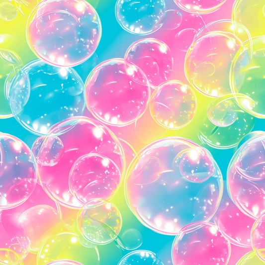 Big Rainbow Bubbles 12x12 Patterned Vinyl Sheet