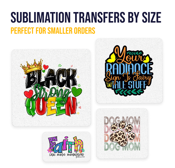 Sublimation Transfers By Size