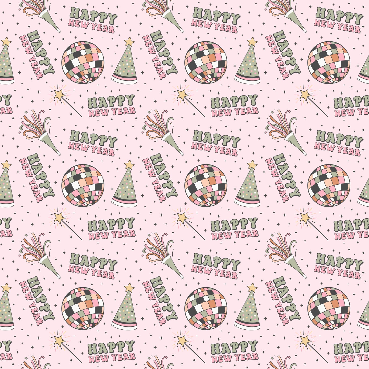 Pink New Year 12x12 Patterned Vinyl Sheet