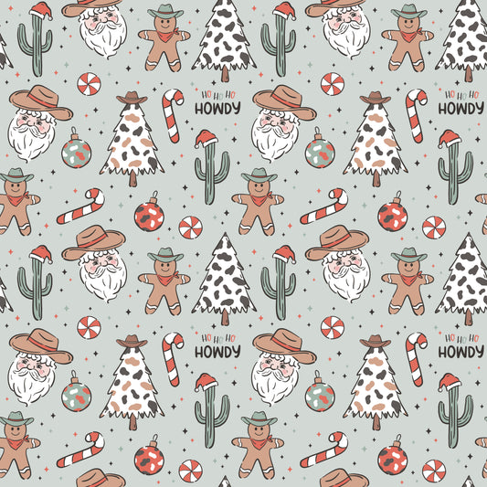 Cowboy Christmas 12x12 Patterned Vinyl Sheet