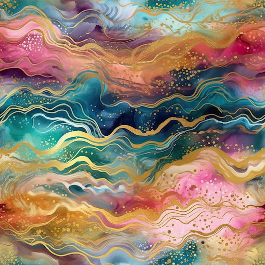 Rainbow Agate Waves 12x12 Patterned Vinyl Sheet