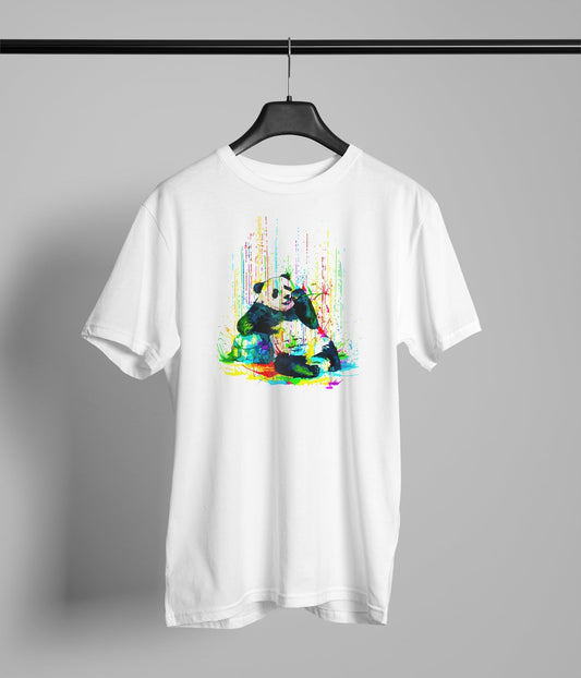 Panda rainbow rain
