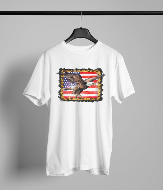 Patriotic Cheetah Eagle Flag