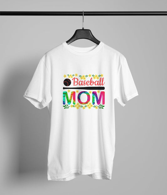 Baseball Mom With Flowers