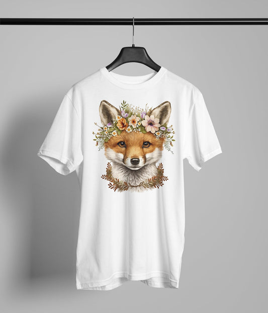 Fox with a flower